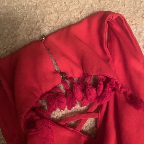 GB Girls. Size Small. Romper with Fringe Accent. Elastic Waist. B58 - Picture 3 of 7